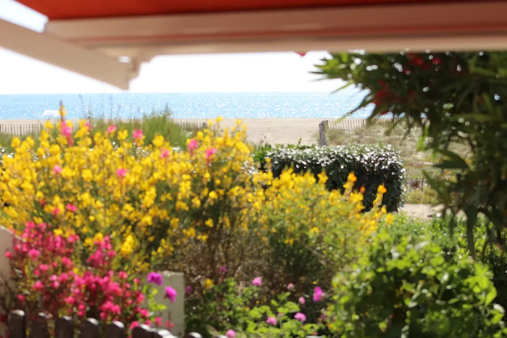 Vue mer depuis la maison de vacances à Port Leucate